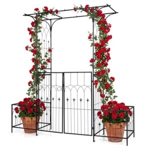 Metal Archway Trellis Pergola Arbour for Climbing Plant Rose Vines