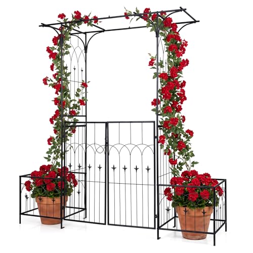 Metal Archway Trellis Pergola Arbour for Climbing Plant Rose Vines