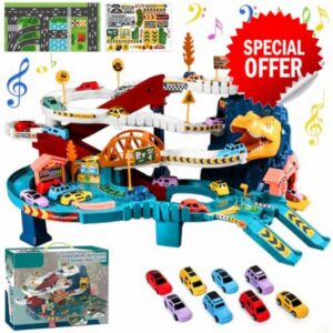 Boys Dinosaur Race Track Play Set