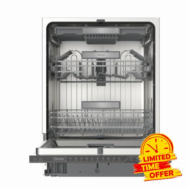 electriQ Series 2 Integrated Dishwasher - C-Rated Black control panel