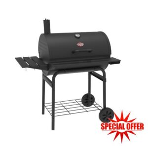 Char-Griller E2827 Pro Deluxe Charcoal BBQ Grill with Side Fire Box – 850 Sq. In. Cooking Space