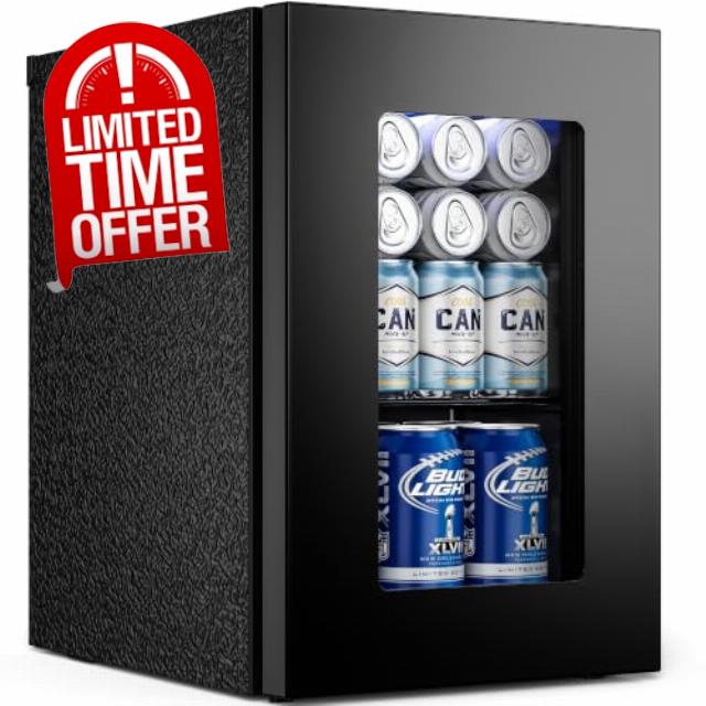 JUMMICO Mini Fridge 18L Black