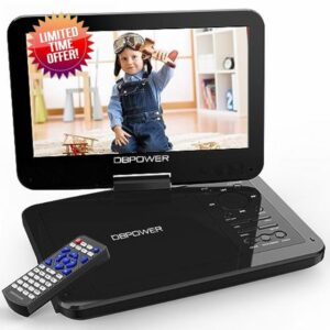 DBPOWER 12.5" Portable DVD Player with 10.5" Swivel Screen Car Built-in 5 Hours Rechargeable Battery