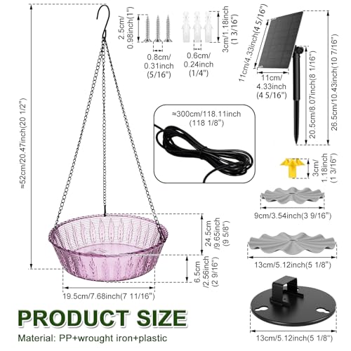 Solar Powered Birdbath Bubbler for Garden