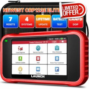 LAUNCH OBD2 Scanner CRP123E V3.0 Car Diagnostic Tool with Engine ABS SRS Transmission OBD Scanner with 7 Reset Service Oil/EPB/SAS/BMS/Throttle/Battery Reset DPF Regeneration Auto Vin Free Update | Cover 10000+ Cars