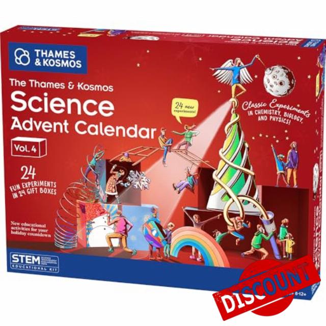 Science Advent Calendar | 24 Days of Science | Vol 4 | Thames & Kosmos                                                          Cover a Variety of Science Topics | Chemistry