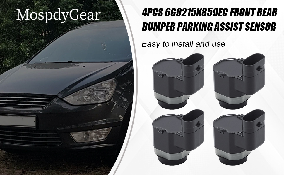 4PCS 6G9215K859EC Front Rear Bumper Parking Assist Sensor