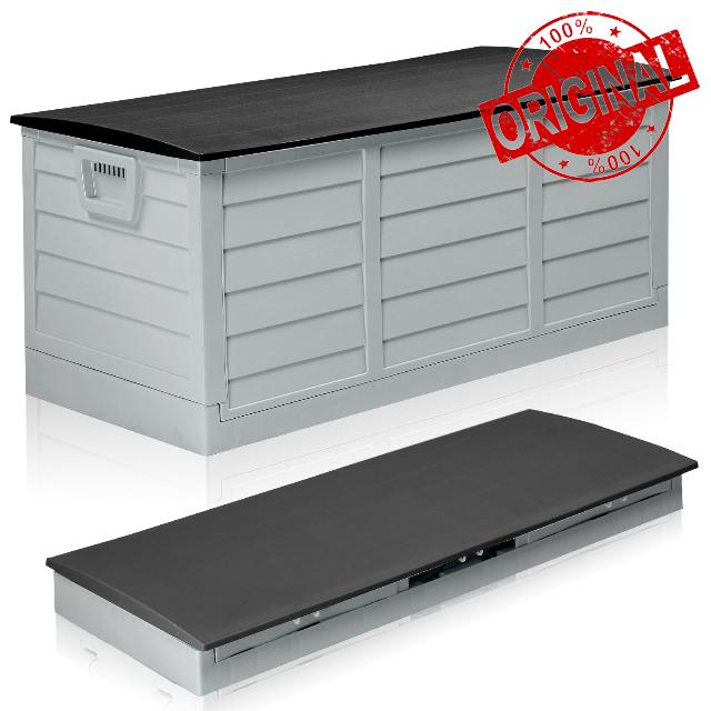 280L Foldable Garden Storage Box With Strapped Lid