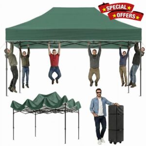 Aoxun Pop Up Gazebo 3 x 4.5m Waterproof Outdoor Canopy with Wheeled Carrybag
