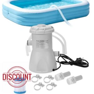 530 Gallons Ground Pool Filter Pump for Above Ground Inflatable Pool Efficiently Swimming Pool Cartridge Filter Pump