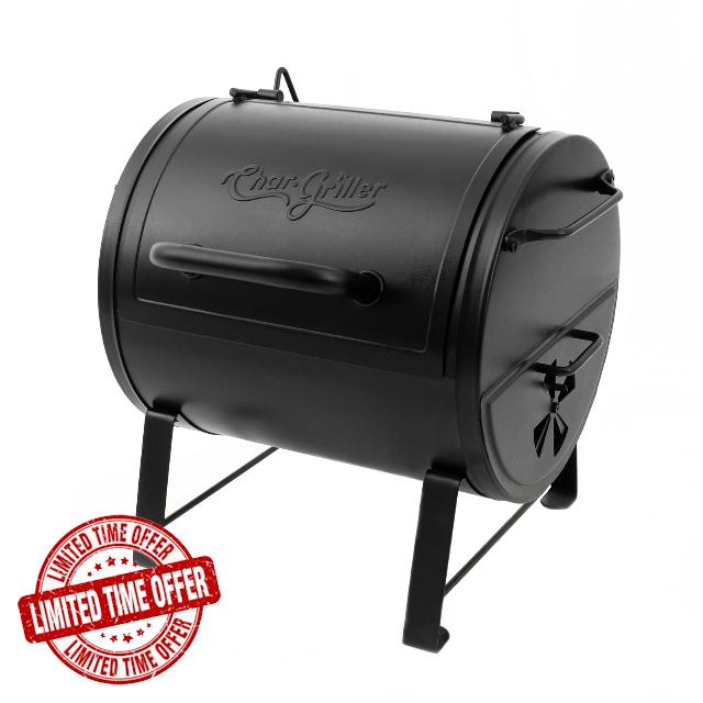 Char-Griller E82424 Portable Charcoal BBQ Grill & Smoker Side Fire Box Attachment – 250 Sq. In. Cooking Space