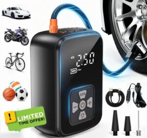 LKV Cordless Tyre Inflator Air Compressor