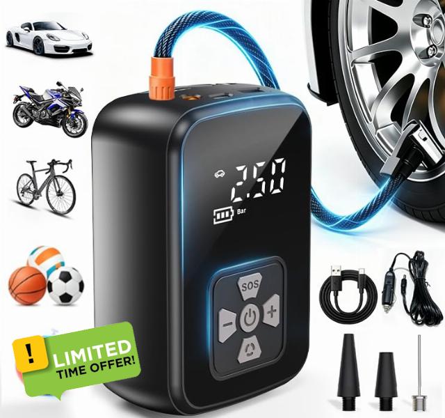 LKV Cordless Tyre Inflator Air Compressor