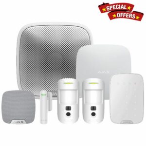 Ajax Smart Home Security System Wireless Alarm Kit with MotionCam | Protect Homes Boats Offices Garages and Holiday Properties (white)