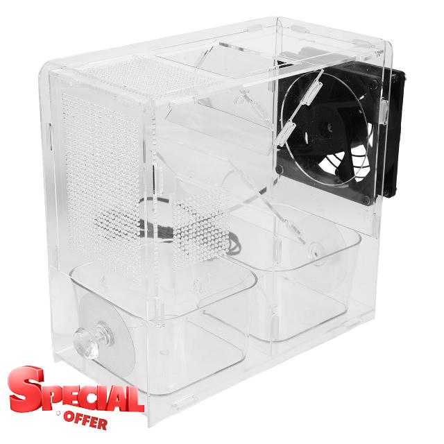 Bird Food Separator Seed Winnower Acrylic Plastic Motor                                                          Impurity Removal