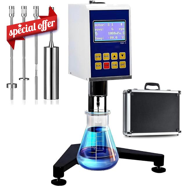 Digital rotary viscometer with 4 rotors