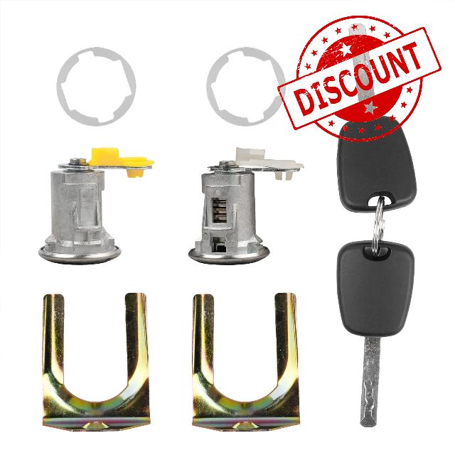 1608746380 Car Cylinder Door Lock Barrel Key Set Replacement for Peugeot 107