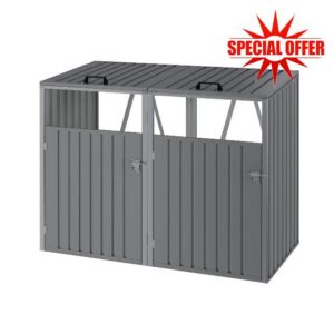 The Fellie 2 Wheelie Bin Storage 2x240L Bin Store for Wheelie Bins