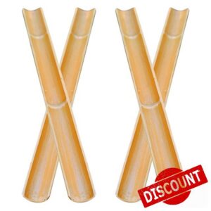 4pcs Natural Bamboo Waterfall Spout Long Polished Water for Outdoor Japanese Bamboo Fountain Garden Splash-resistant DIY Water Feature Accessory for Sand Pools