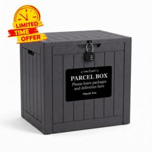 Lockable Outdoor Storage Box - Waterproof Garden Storage Box | 118L Heavy-Duty Garden Cushion Storage Box with Keyless Lock – Easy Assembly All-Weather Deck Box for Pool
