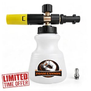 Snow Foam Lance Cannon 1 Liter Adjustable Snow Foam Gun Nozzle for Karcher K2 K3 K4 K5 K6 K7 Pressure Washer Accessories Car Foam Sprayer with 1/4'' Quick Connecto