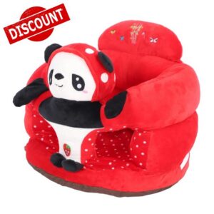 Baby Support Sofa Chair Safe Comfortable Cartoon Infant Plush Seat for Correct Sitting Habits Indoor Outdoor Use (Panda)
