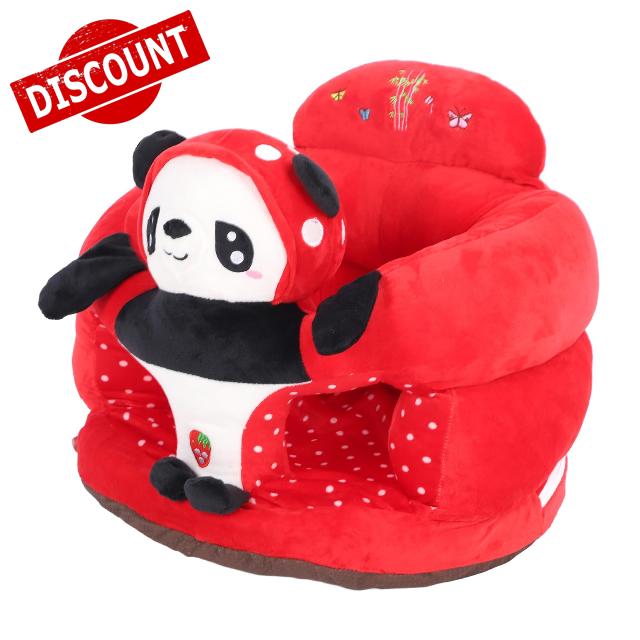 Baby Support Sofa Chair Safe Comfortable Cartoon Infant Plush Seat for Correct Sitting Habits Indoor Outdoor Use (Panda)