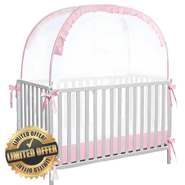 Tent for Crib Junior Bed Protection Canopy | Crib Cover To Keep From Climbing Out for Kids Home Daycare Bedroom Travel