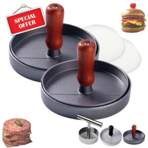 Burger Press with Wooden Handle
