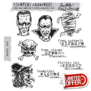 Stampers Anonymous Monstrous Cling Rubber Stamp Set