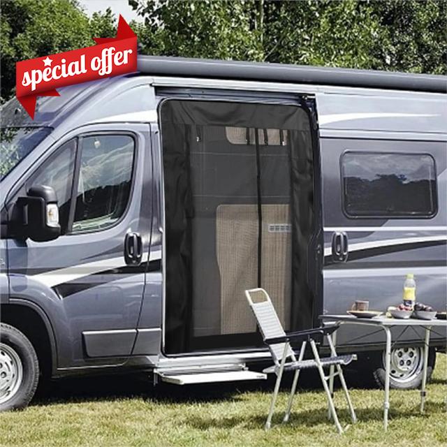 Magnetic Campervan Mesh for VW Crafter I L3H2 2006-2016                                                          Magnetic fly screen netting with automatic closure