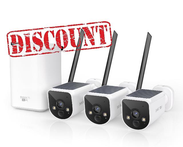 Swann MaxRanger4K Wireless NVR Security System 3-Cam Kit