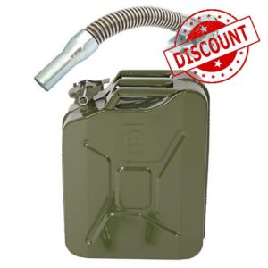 Karlhome 20 L Metal Gas Can Fuel Tank Can with Flexible Spout