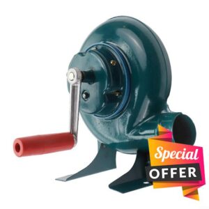 Old Style Hand Cranked Manual Blower for Stove Fireplace BBQ Camping | For Iron Outdoor Air Pump to Ignite Charcoal Quickly | Portable Household Fan(150w)