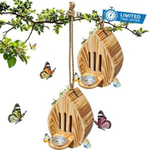 Teardrop Shaped Wooden Butterfly House