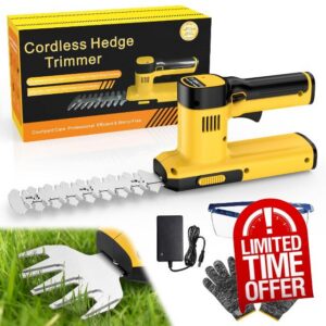 2-in-1 Grass Shear & Hedge Trimmer - 12V Rechargeable | 2000mAh Lithium-Ion Battery