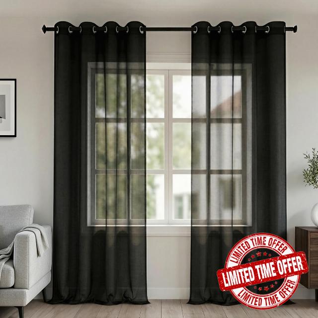 KOUFALL 108 Inch 9FT Semi Sheer Curtains