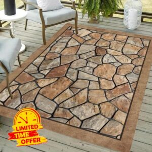 Indoor Outdoor Rug Stone Effect