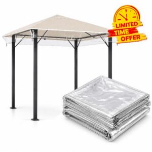 Transparent Gazebo Replacement Canopy Cover Top 2.5 x 2.5 m – Roof Only                                                          Clear PVC replacement roof for 2.5 x 2.5 m gazebo frames