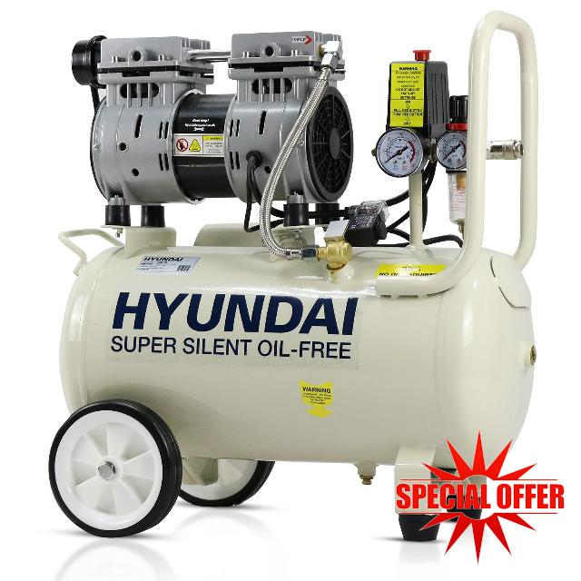 Hyundai 24L Oil-Free Low Noise Air Compressor