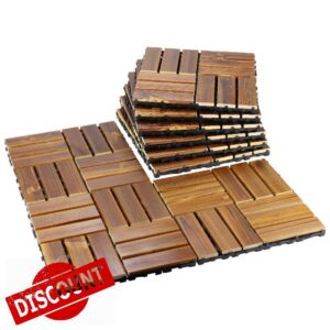 6 Pack Interlocking Decking Tiles