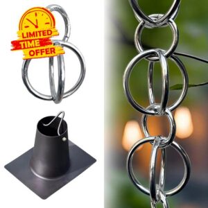 Rain Chain Easy Hanging Gutter Rain Chain with Hook rain chain adapter rain chain garden ornament Garden Ornament for Downspouts