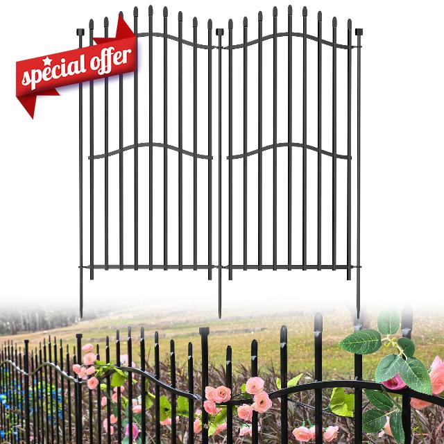 8 Panels Tall No Dig Garden Fence - 122cm H x 5.5m L