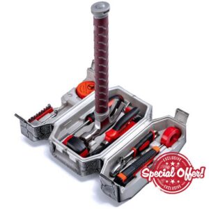 Hammer Tool Box - 28 Piece Hammer Tool Set Made of Real Metal for DIY and Car Repair | Perfect Gifts for Men by Asijiad