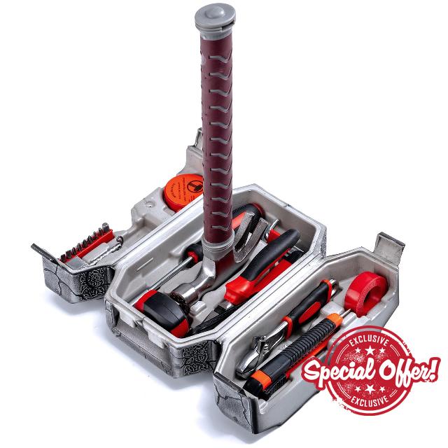 Hammer Tool Box - 28 Piece Hammer Tool Set Made of Real Metal for DIY and Car Repair | Perfect Gifts for Men by Asijiad