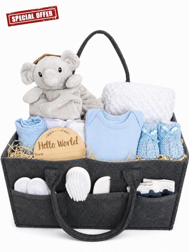 11 Piece Nappy Caddy Gift Hamper for Boys