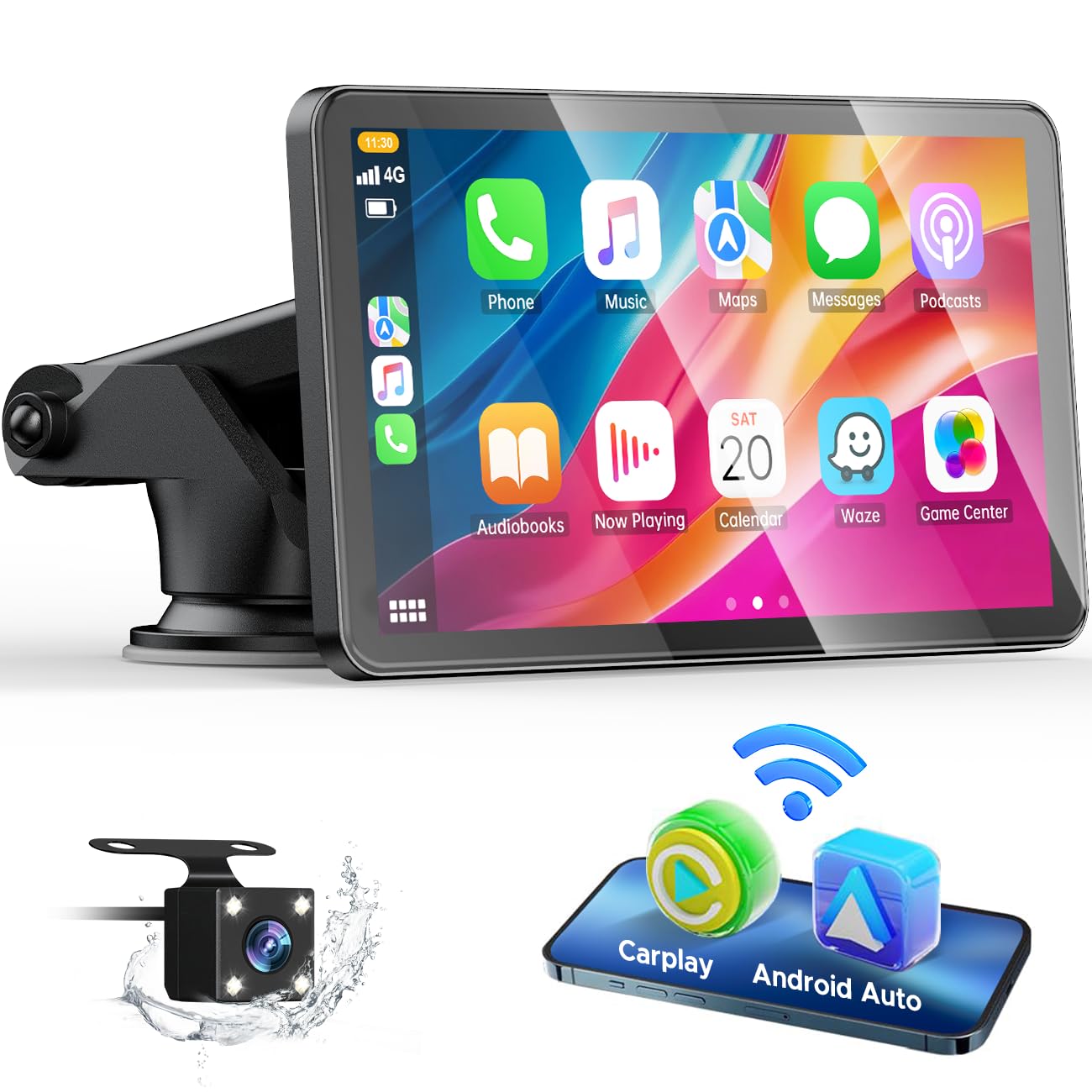 Car Radio Receiver with Bluetooth