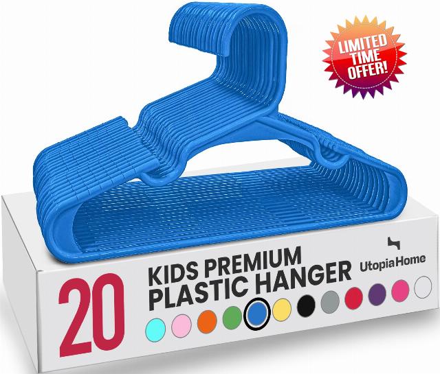 Utopia Home Kids Cordless Plastic Hangers