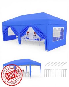 Heavy Duty Pop Up Gazebo Canopy Waterproof Instant Shelter with Sidewalls Carry Bag for Garden Party Camping Market Stall Outdoor Events