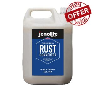 JENOLITE Rust Converter Liquid | 5 Litre | Corrosion Inhibitor & Metal Treatment | Surface Remedy & Remover for Cars | Converts Rust into a Stable